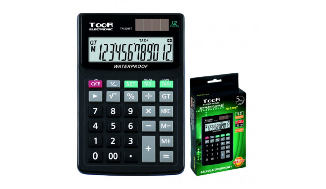 Lauakalkulaator TOOR TR-2296 12 kohaline (veekindel)