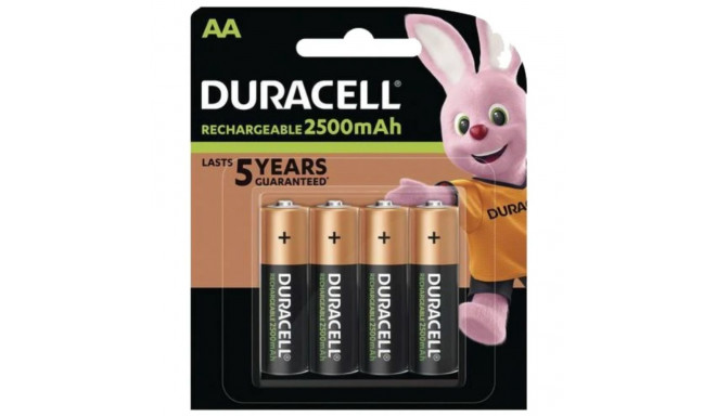 Duracell Rechargeable AA 2500mAh rechargeable batteries 4 pcs.