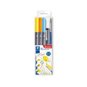 Komplekt STAEDTLER 3001 STB5-1, 3 viltpliiatsit, must tindipliiats ja pintsel