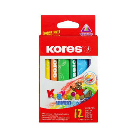Rasvakriidid Kores Jumbo Krayones , 12 värvi