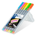 Tindipliiatsid Staedtler Triplus Fineliner, neoon, 6tk