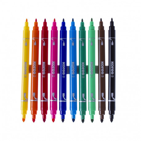 Viltpliiatsid Kores Korellos, 2in1, 10 tk