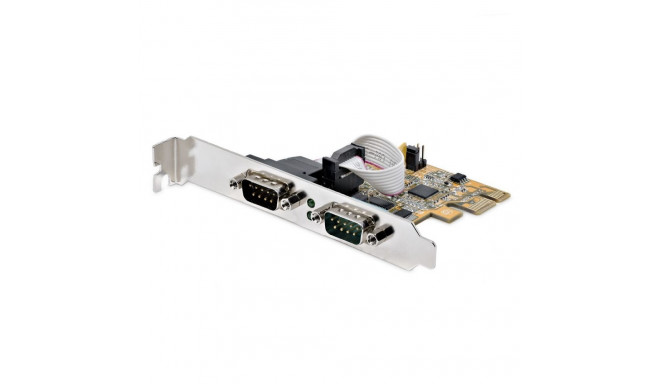 StarTech.com 2-Port PCI Express Serial Interface Card, Dual Port PCIe to RS232 (DB9) Serial Card, 16