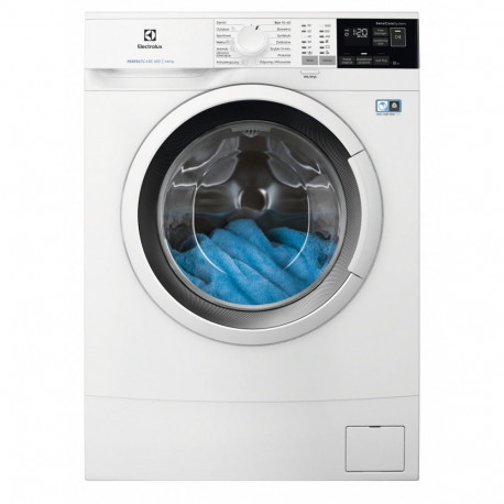 The Electrolux PerfectCare 600 EW6SN406WP is a compact, slim-depth front-loading wa