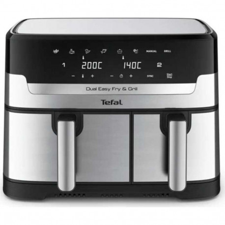 TEFAL fritüür EY905D10 maht 5.2+3.1 l kuumaõhu tehnoloogia roostevaba teras/must