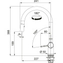 Kitchen faucet with pull-out hose Franke ACTIVE J 115.0653.401