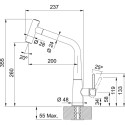 Faucet with pull-out hose Franke Icon, chrome, 115.0625.188