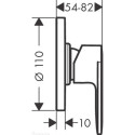 Concealed shower mixer Hansgrohe Vernis Blend 71649670, black matt