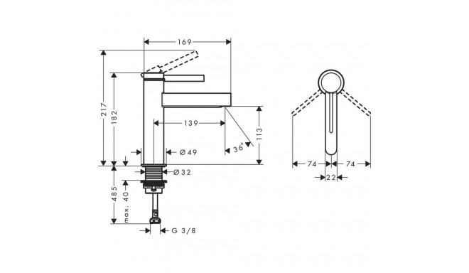 Segisti valamule HG Finoris 76023670 must matt