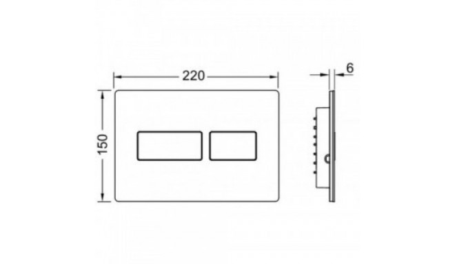 Water drain button Tecesolid 9240433, white matte