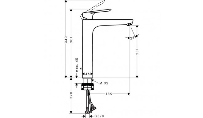 Basin mixer HANSGROHE LOGIS E 230