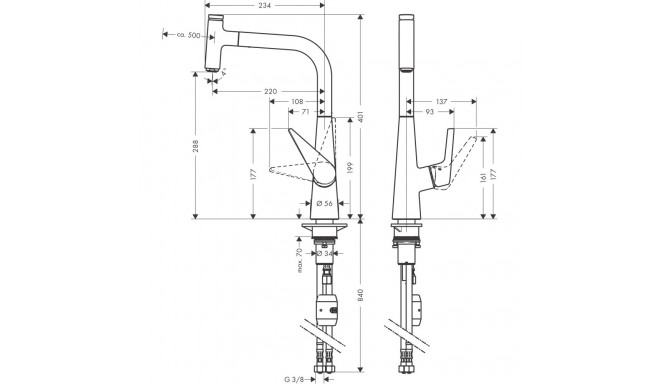 Hansgrohe Talis Select 300 kroom pesumasina kraan 72821000