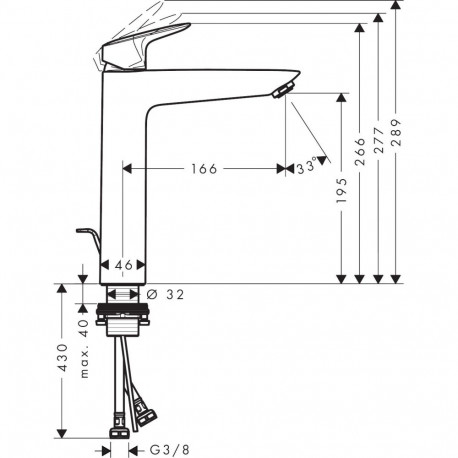 Tall pesuvalamu segisti Hansgrohe Logis 71095000