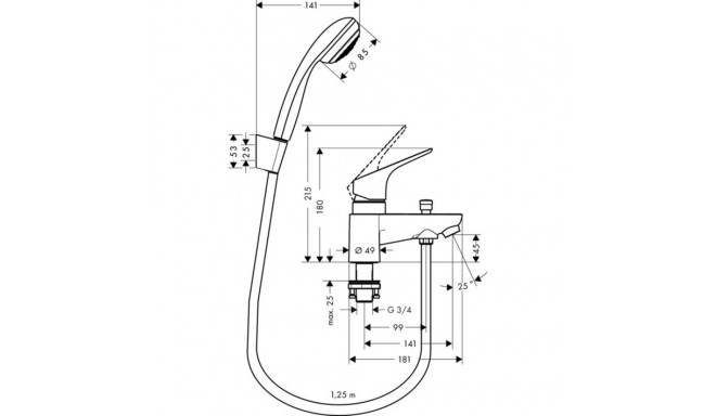 Bathroom faucet Hansgrohe Focus 31521000