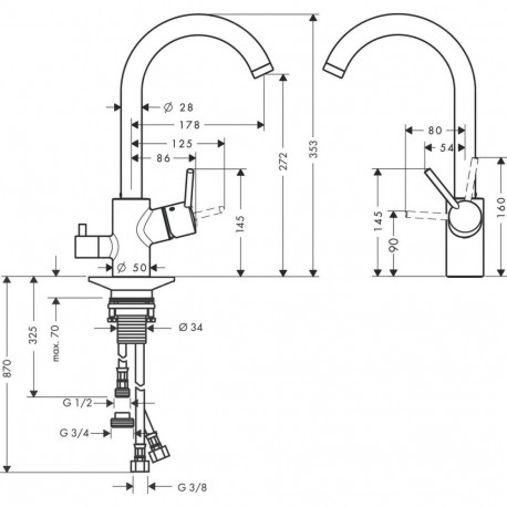 Hansgrohe Talis M52 14875000 köögisegisti