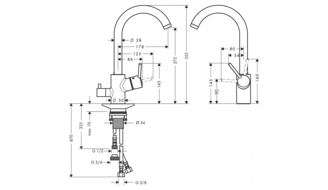 Hansgrohe Talis M52 14875000 köögisegisti