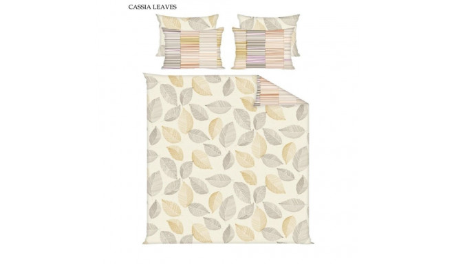 BED COV SET COTTON CASSIA LEAVES 200X220