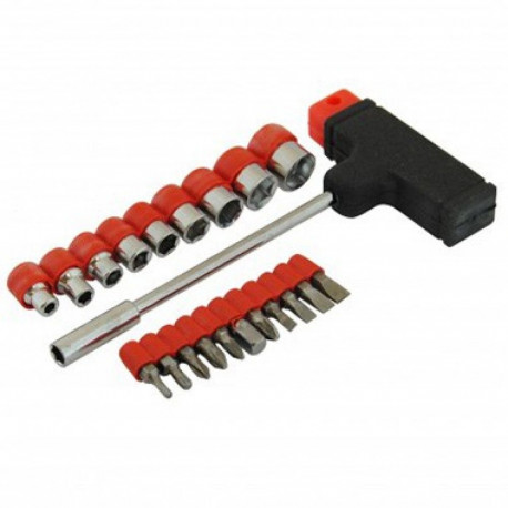 T-käepide kruvikeeraja otsikutega 1/4 "(20tk.)