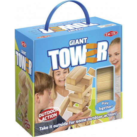 Tactic Giant Tower -tornipeli, pahvilaatikossa