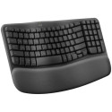 LOGITECH Wave Bluetooth ergonomic keyboard - GRAPHITE - NORDIC