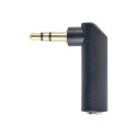 GEMBIRD A-3.5M-3.5FL Gembird audio adapter plug 3.5mm, right angle adapter, 90°, black