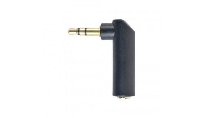 GEMBIRD A-3.5M-3.5FL Gembird audio adapter plug 3.5mm, right angle adapter, 90°, black