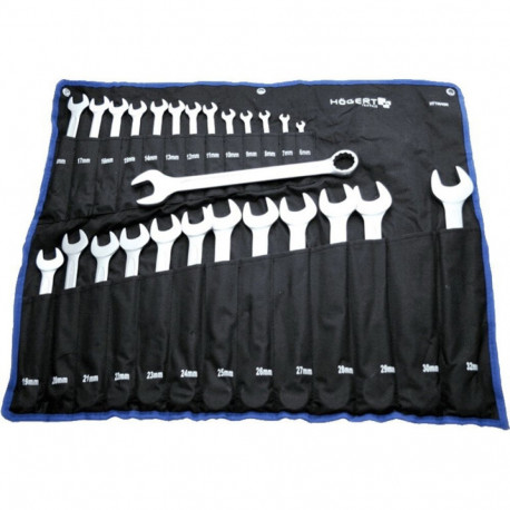 leht-silmusvõtmete komplekt, 26 tk, 6-32mm, CrV, DIN 3113, HT1W496-1 HOGERT