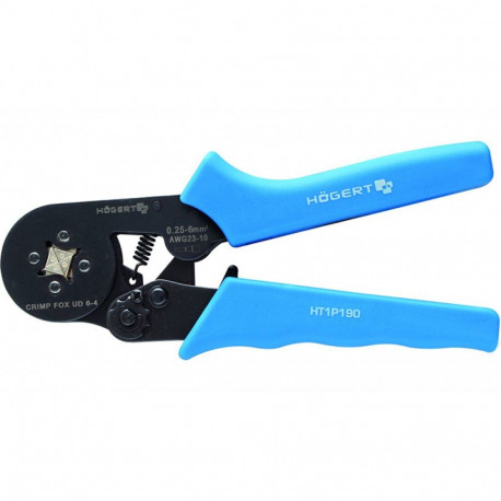 Hogert HT1P190 pressimistangid, 175mm, 0.25-6mm², 23-10 AWG, teras, ruutpressimisvorm, isereguleeruv