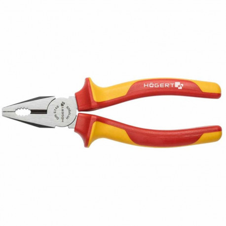 Hogert HT1P905 isoleeritud kombineeritud tangid, 180mm, 1000V, VDE, kroom-vanaadiumteras, 55-60 HRC,