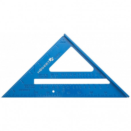 Hogert HT4M215 Carpenter's Protractor Miter Framing Square, 180mm, aluminium, 3mm, metric and inch s