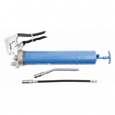 Hogert HT8G904 one-hand grease gun, 400 ml, 310-415 bar, M10x1, 1.2 cm³, steel tube, aluminium head