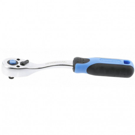 Hogert HT1R324, 1/4" ratchet handle, 72 teeth, CrV steel, quick-release coupler, ergonomic grip