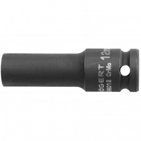 Hogert HT4R023 impact socket, 1/2", 23mm, 78mm, CrMo, DIN 3121, hex profile