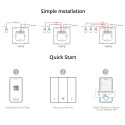 Sonoff nutikas 2-kanaliline Wi-Fi seinalüliti must (M5-2C-86)