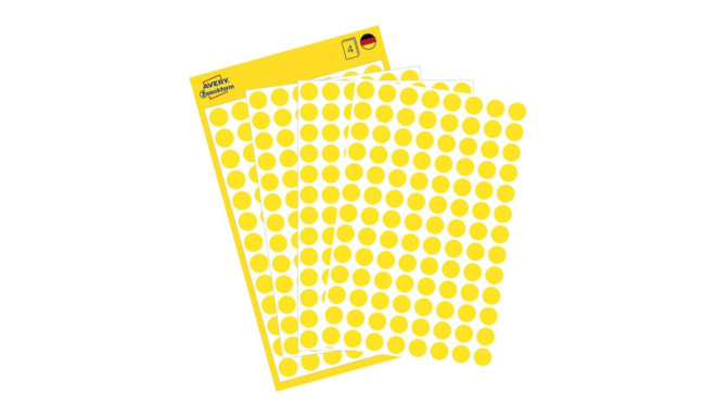 Adhesive label AVERY Zweckform Q8mm yellow 416 pcs (3013)