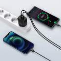 Baseus Компактное быстрое зарядное устройство USB / USB Type C 20W 3A PD Quick Charge 3.0 белый (CCX