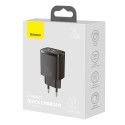 Baseus Компактное быстрое зарядное устройство USB / USB Type C 20W 3A PD Quick Charge 3.0 белый (CCX