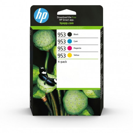 HP 953 – 4-pakk – must, kollane, tsüaan, magenta