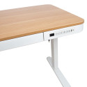 Desk ERGO with 1 motor 120x60xH72-121cm, white/oak