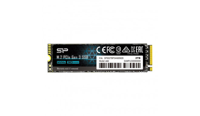 Silicon Power SSD | P34A60 | 2000 GB | Solid-state drive interface PCIe Gen3x4 | Read speed 2200 MB/