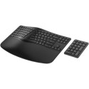 HP 965 Ergonomic Wireless Bluetooth Keyboard Keypad Combo, Sanitizable, Programmable, Split Zone Lay