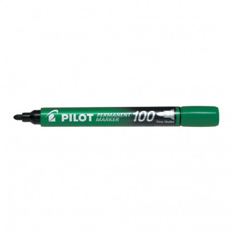Permanentne marker PILOT 100 koonilise otsaga 1mm roheline