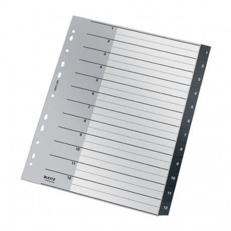 Registri vahelehed LEITZ Recycle A4 1-12 Maxi must