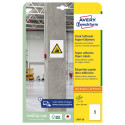 Sticker label industrial AVERY Zweckform 210x297mm 20 sheets in a pack with extra strong glue (L7877