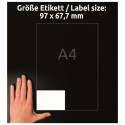 Adhesive label AVERY Zweckform 97x67,7mm 100 sheets (3660)