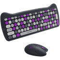 CANYON HSET-W6 Keyboard+Mouse Kitty Edition AAA+АА Wireless Violet