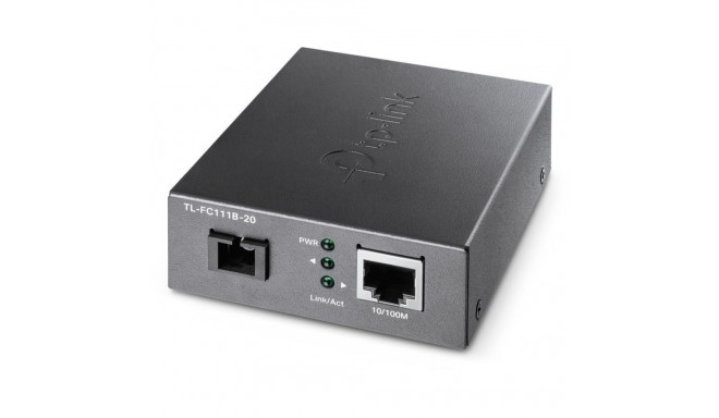 TP-LINK | 10/100 Mbps WDM meediakonverter | TL-FC111B-20 | 1 x SC kiudoptiline port | 10/100 Mbps RJ