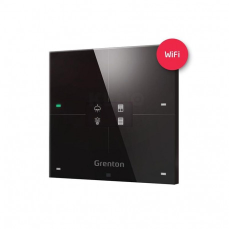 GRENTON nutikas paneel 4 puutealaga OLED-ekraan Wi-Fi, must klaasist esipaneel