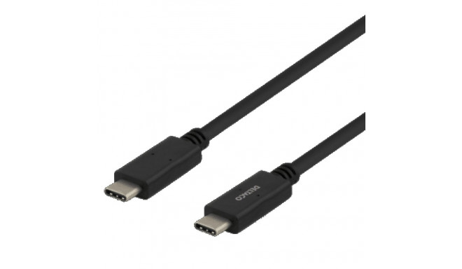 Deltaco USB-C zu USB-C Kabel 1m 5A schwarz