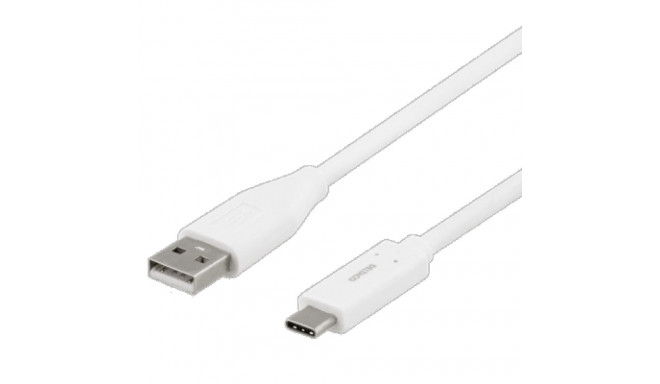 Deltaco USB-C zu USB Kabel 1m 3A weiß